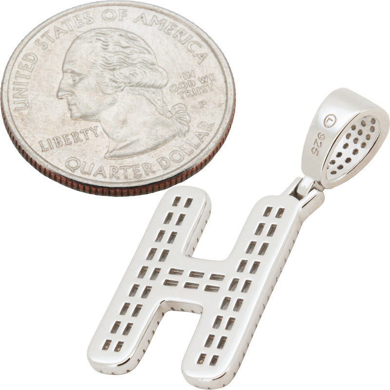 Baguette Initial H Pendant