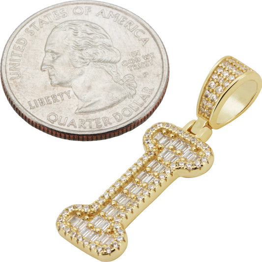 Baguette Initial I Pendant
