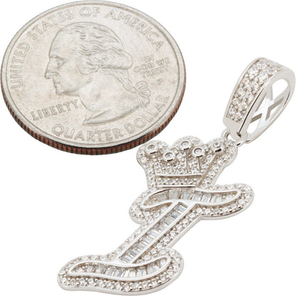 Crown Initial I Pendant