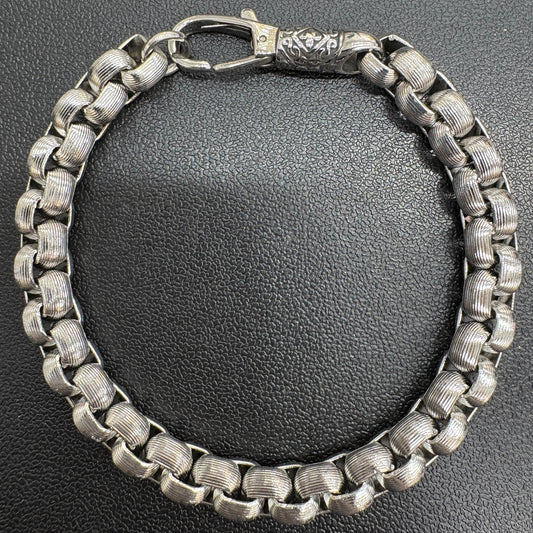 8mm Textured Box Bracelet 8.5"
