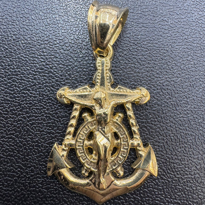 Anchor Crucifix Cross Pendant