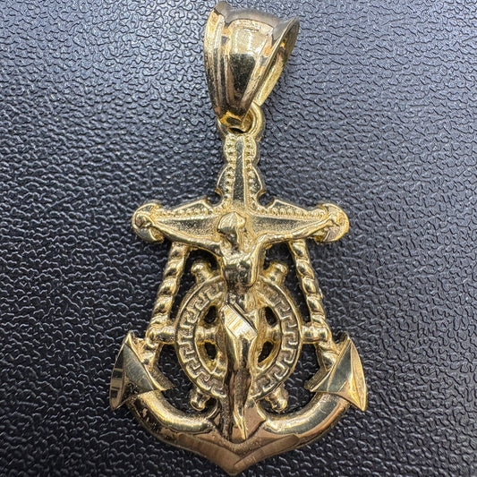 Anchor Crucifix Cross Pendant