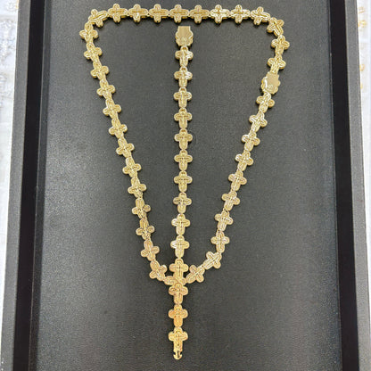 12mm Cross Bracelet 8"