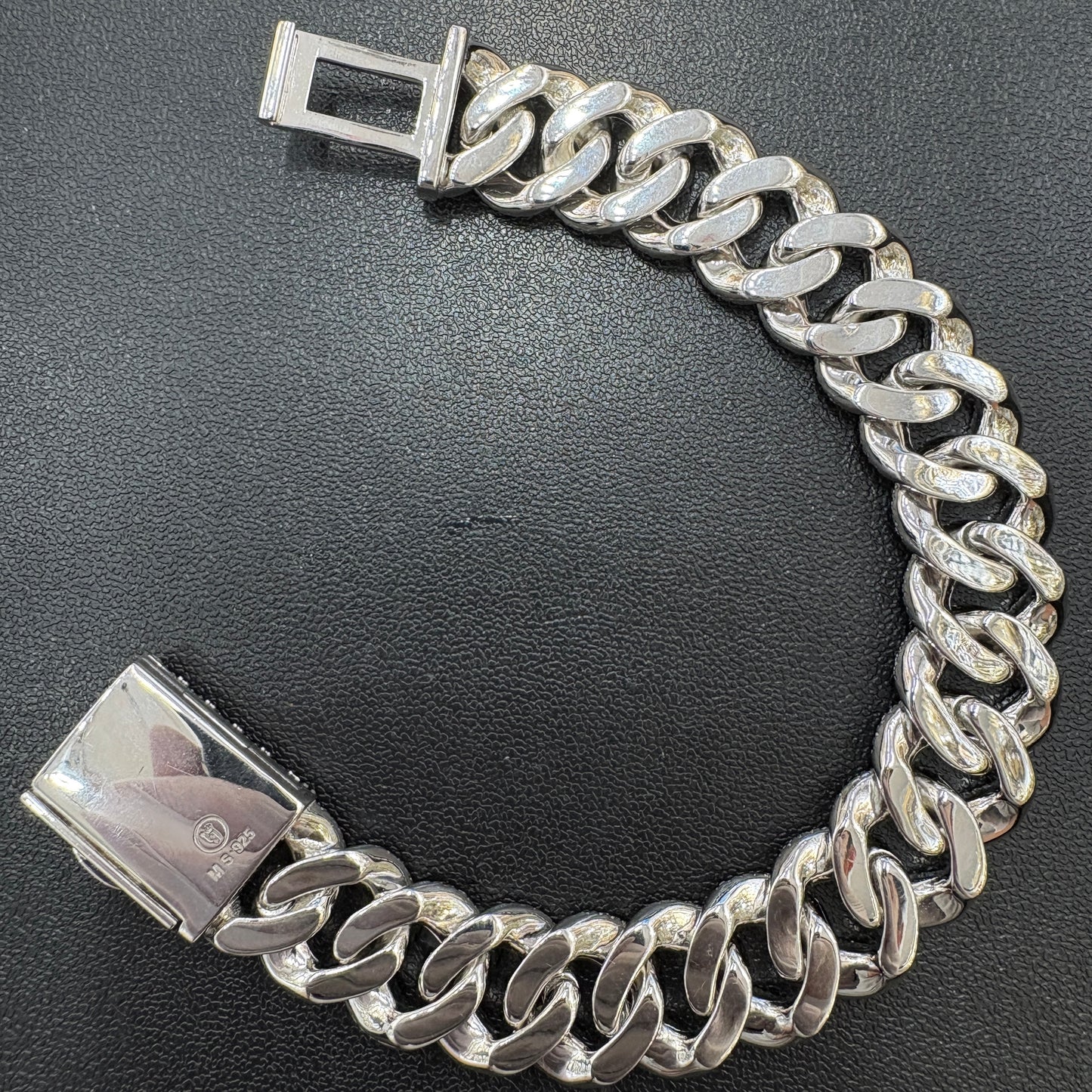 14mm Moissanite Cuban Link Bracelet 8.2"