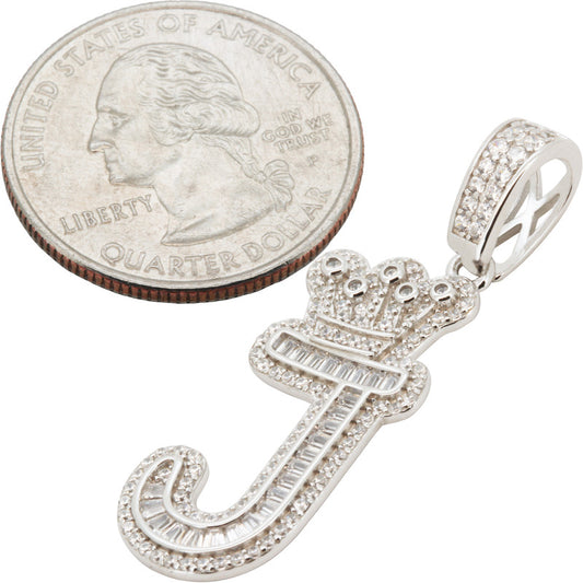 Crown Initial J Pendant