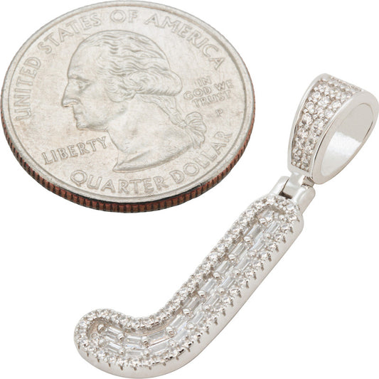 Baguette Initial J Pendant