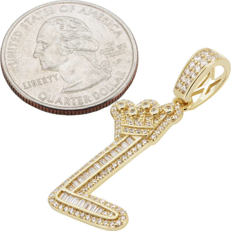 Crown Initial L Pendant