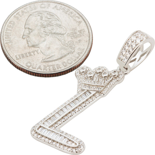 Crown Initial L Pendant
