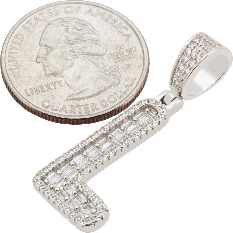Baguette Initial L Pendant