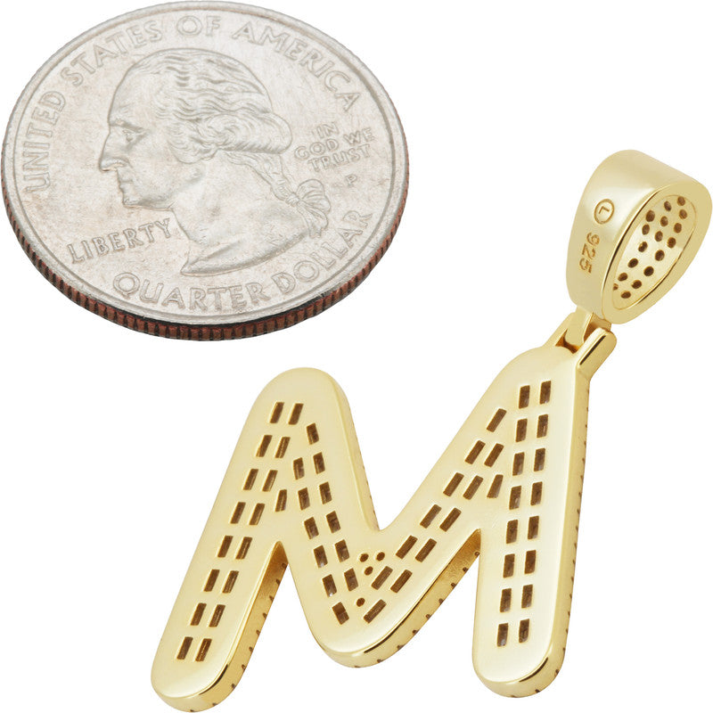 Baguette Initial M Pendant