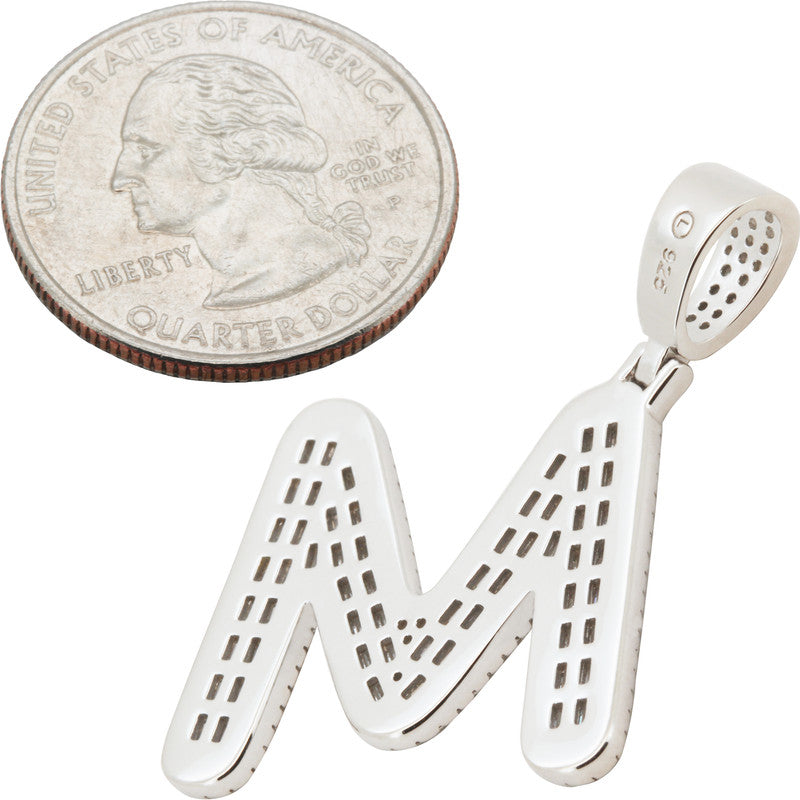 Baguette Initial M Pendant