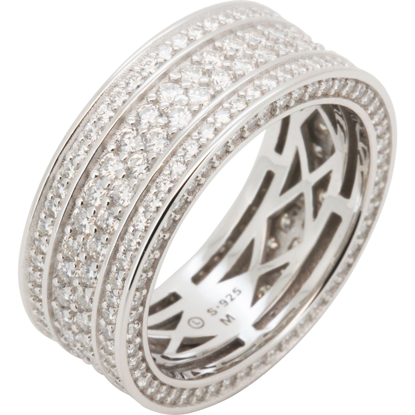 3.37ct Moissanite Band Ring Size 8