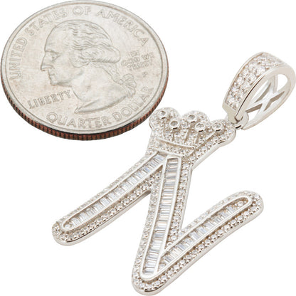 Crown Initial N Pendant
