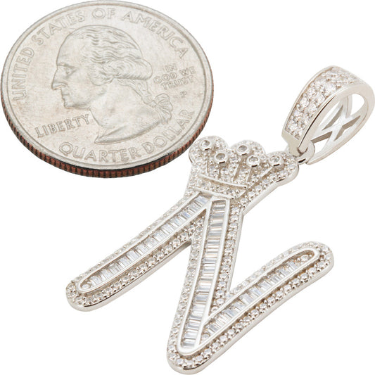 Crown Initial N Pendant
