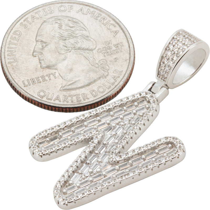 Baguette Initial N Pendant