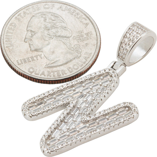 Baguette Initial N Pendant