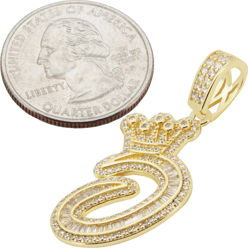Crown Initial O Pendant