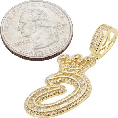 Crown Initial O Pendant