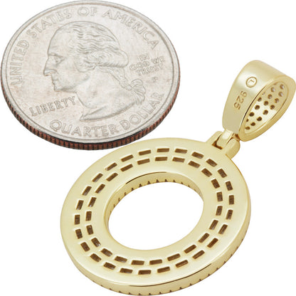 Baguette Initial O Pendant