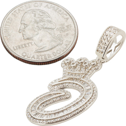 Crown Initial O Pendant