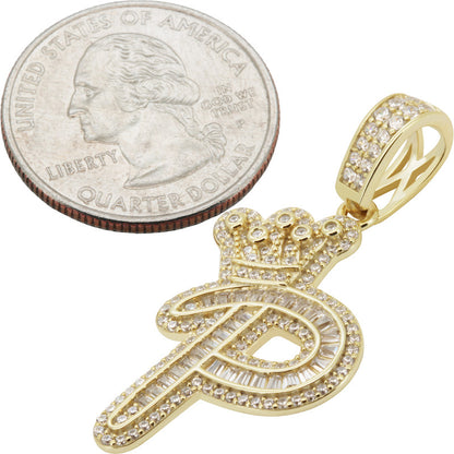 Crown Initial P Pendant