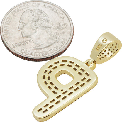 Baguette Initial P Pendant