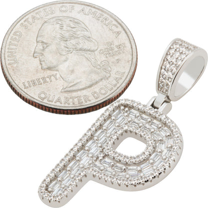 Baguette Initial P Pendant