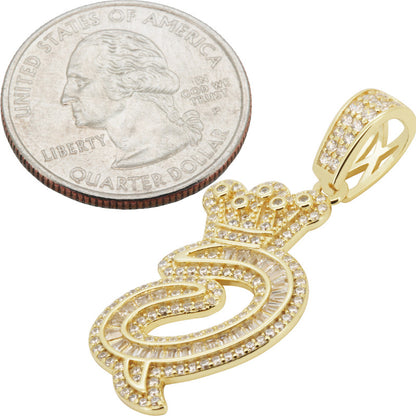 Crown Initial Q Pendant