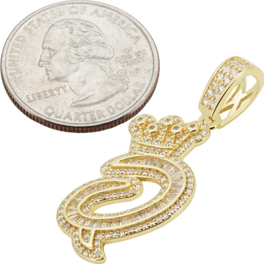 Crown Initial Q Pendant