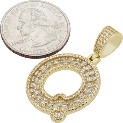 Baguette Initial Q Pendant