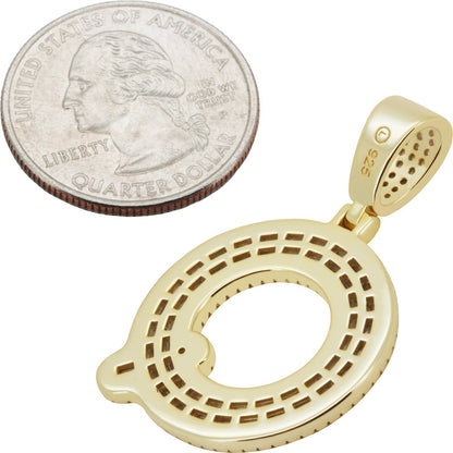 Baguette Initial Q Pendant