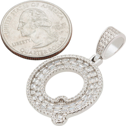 Baguette Initial Q Pendant