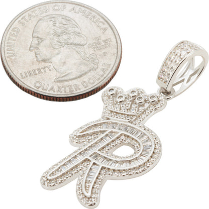 Crown Initial R Pendant