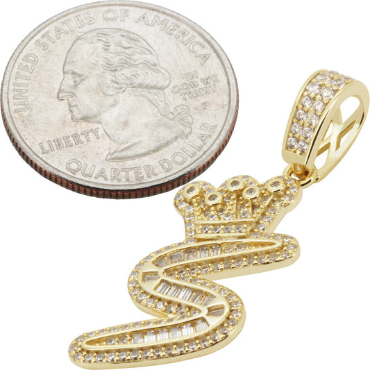 Crown Initial S Pendant
