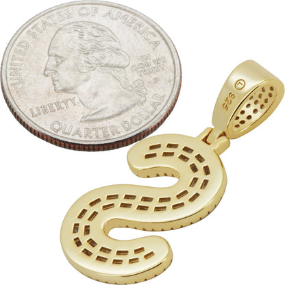 Baguette Initial S Pendant