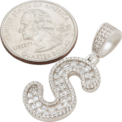 Baguette Initial S Pendant