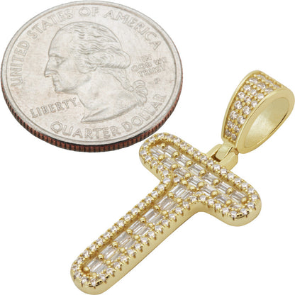 Baguette Initial T Pendant