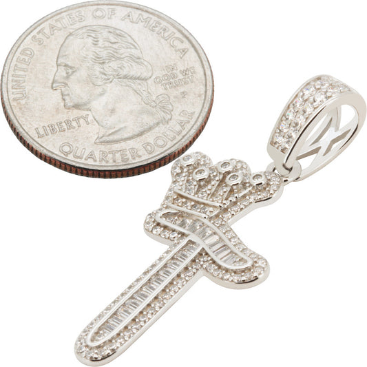 Crown Initial T Pendant