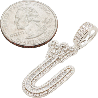 Crown Initial U Pendant