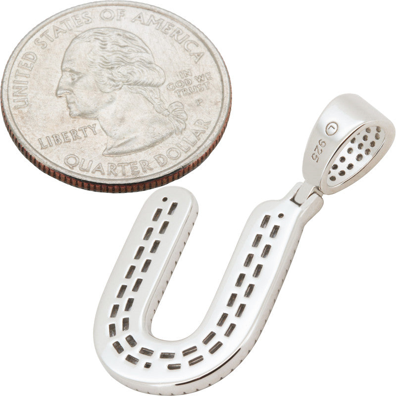Baguette Initial U Pendant