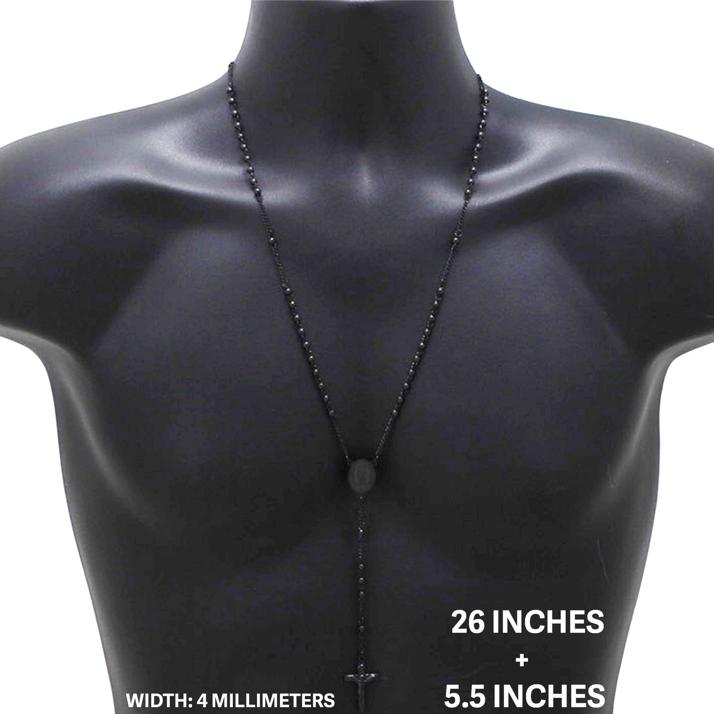 4mm Rosary 26" +5.5"