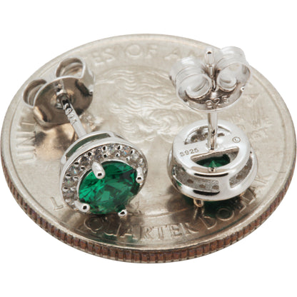 7mm Birthstone Circle Studs