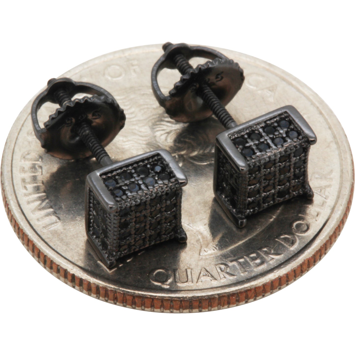 Square Earrings (925 Sterling Silver)