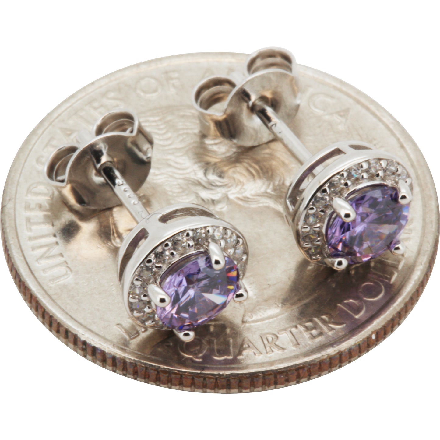 7mm Birthstone Circle Studs