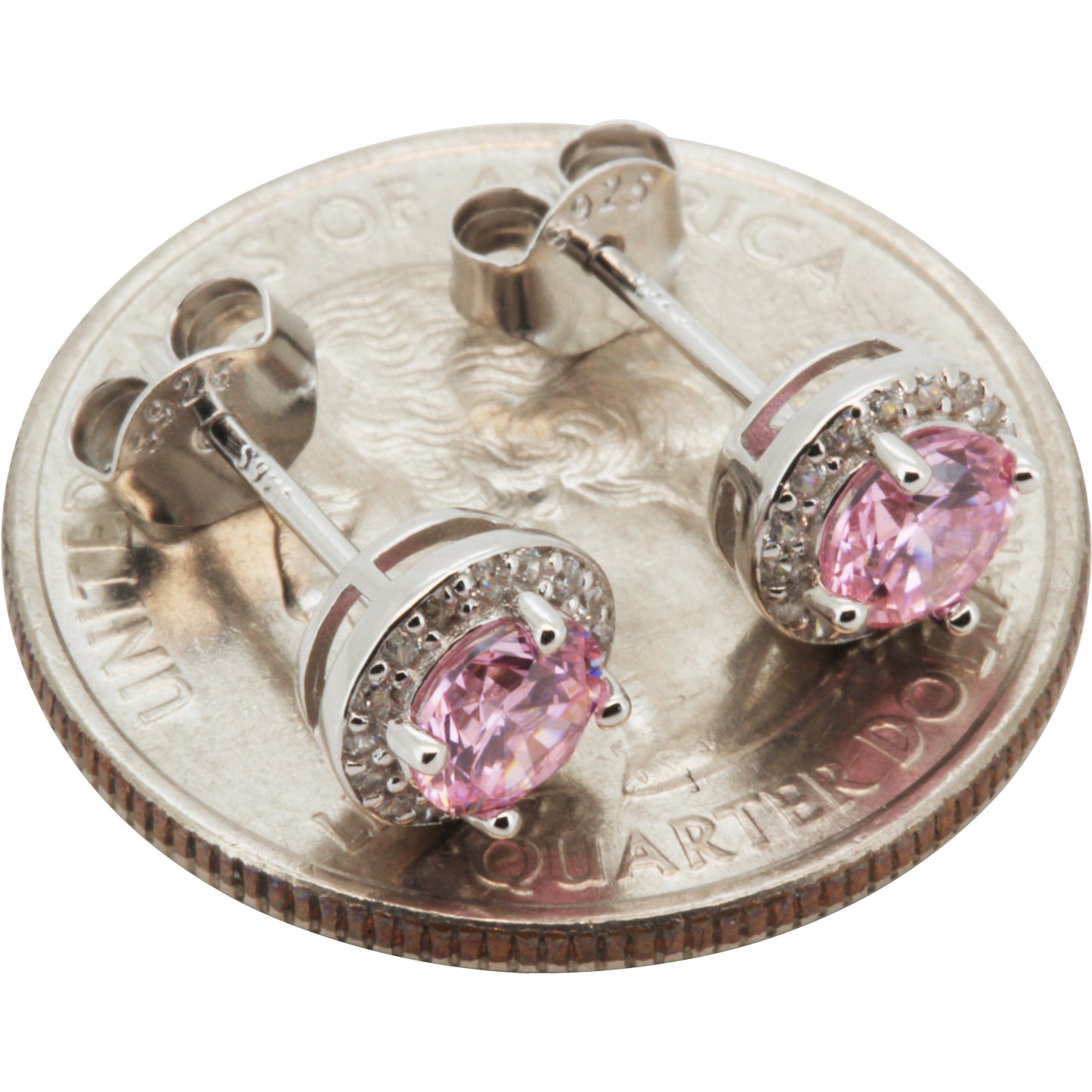 7mm Birthstone Circle Studs