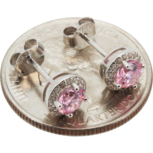 7mm Birthstone Circle Studs