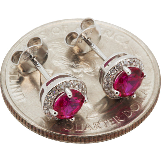 7mm Birthstone Circle Studs