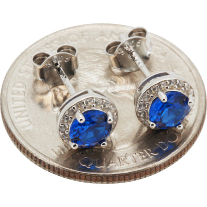 7mm Birthstone Circle Studs