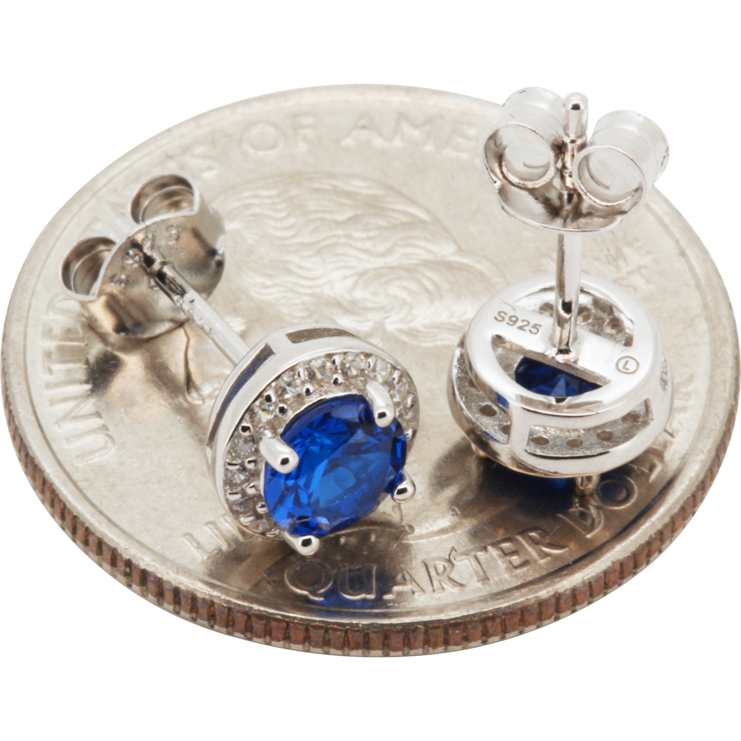 7mm Birthstone Circle Studs