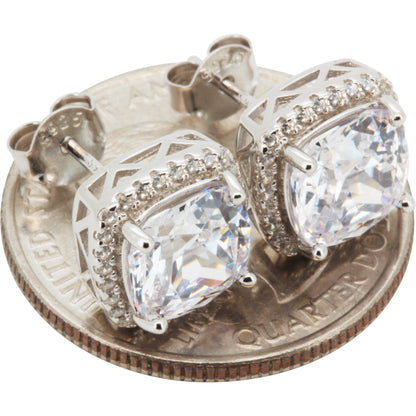 10mm Birthstone Square Studs